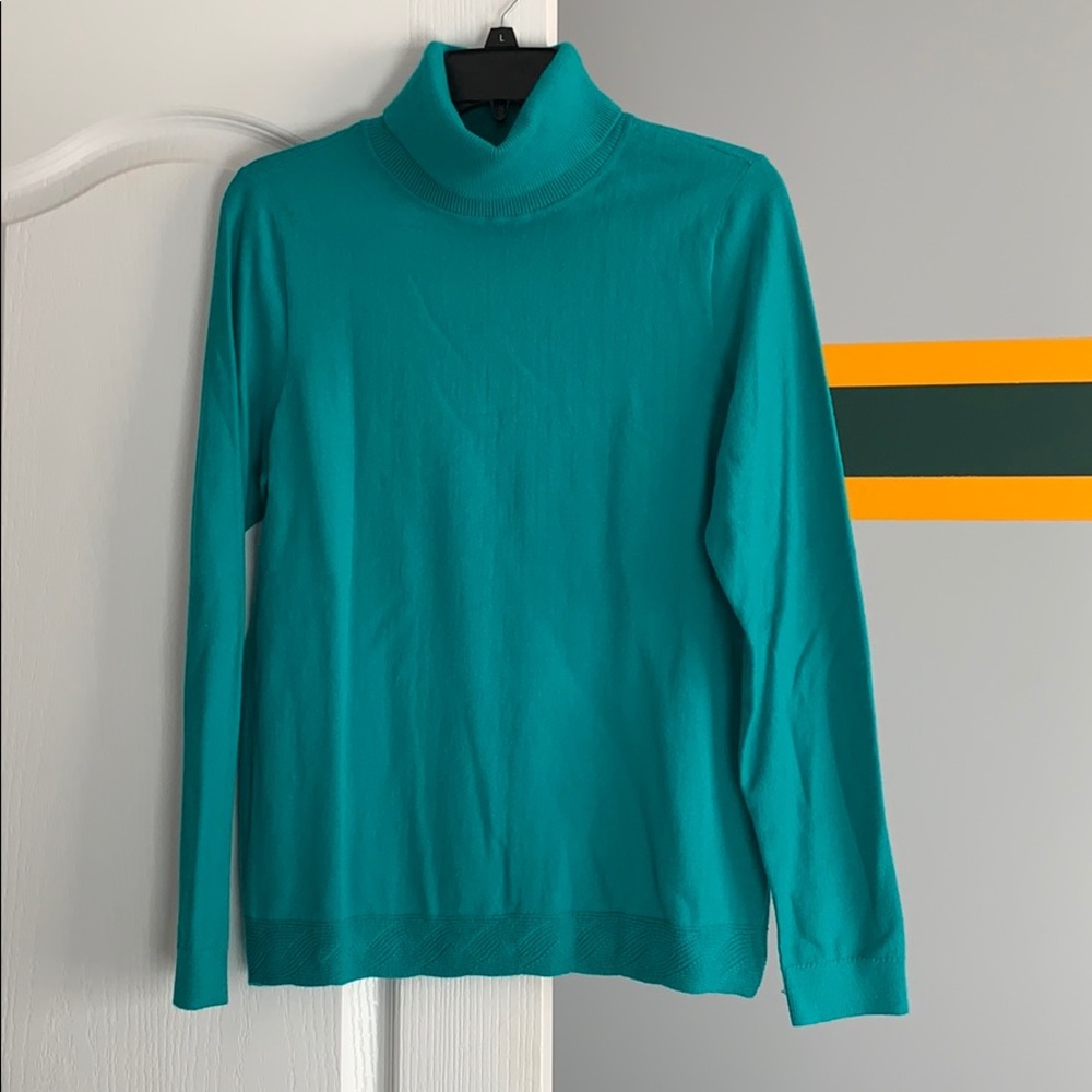Aqua Talbots Turtleneck Sweater